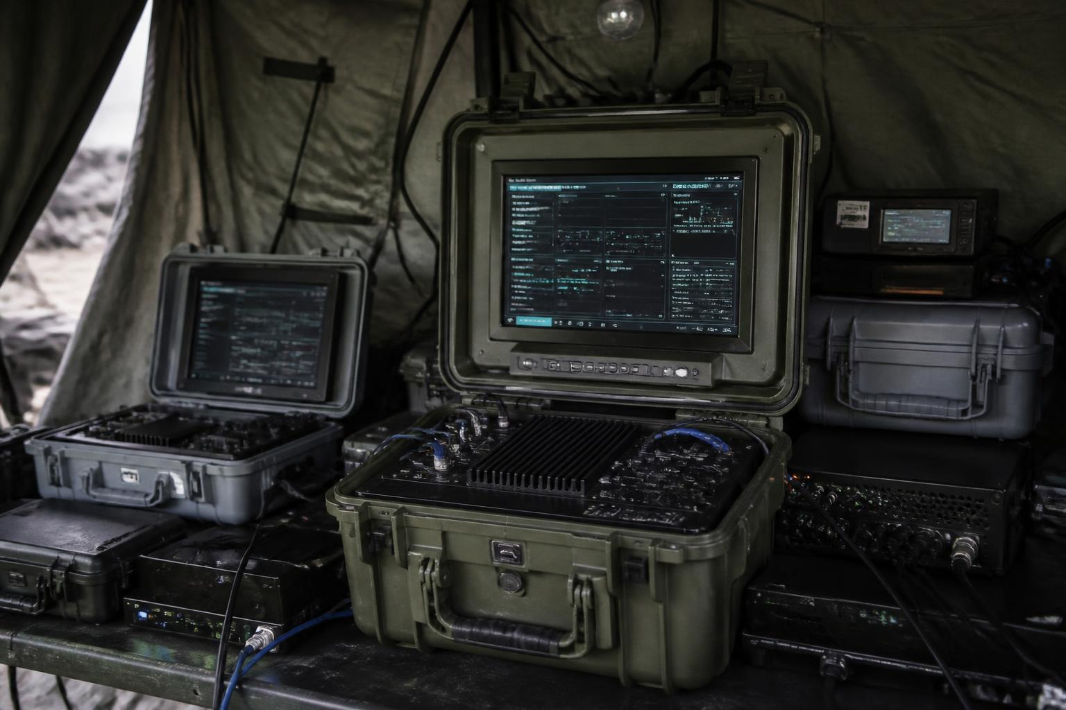 Ruggedised tactical edge node deployed in the field