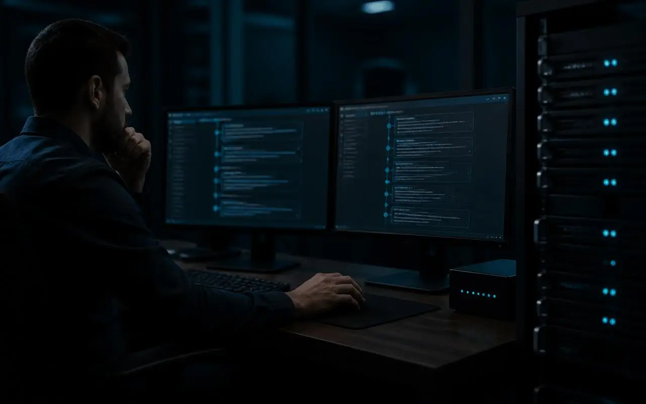 Analyst replaying a recorded decision sequence for audit