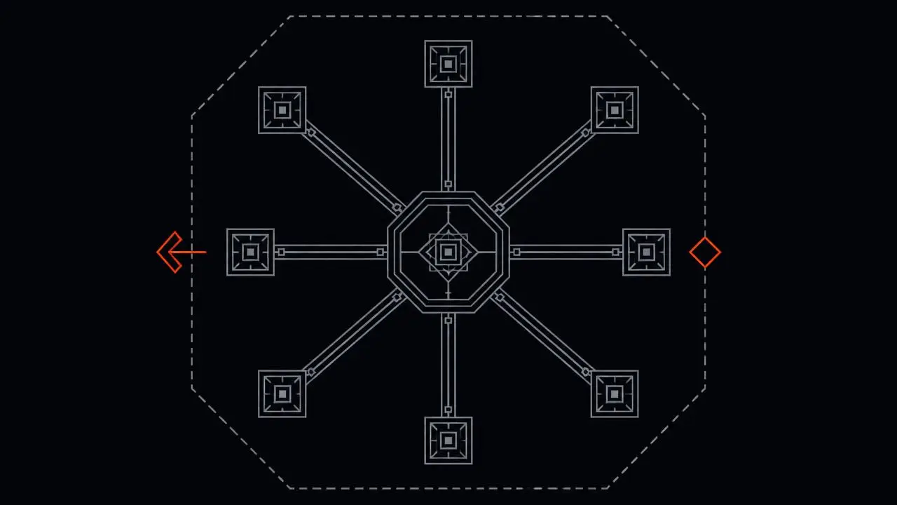 Schematic of the SynapseCommand agent mesh: a central command node linked to the agent nodes inside a dashed air-gap perimeter.